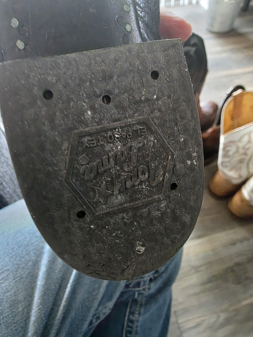 Tony Lama Black Western Cowboy Boots - Picture 3 of 4